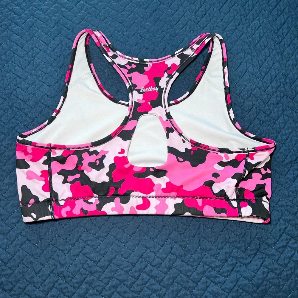 Eastbay Pink Camp‎ Sports Bra Size 2XL